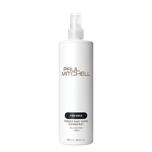 Paul Mitchell Freeze and Shine Hairspray, Powerful Hold + Shine, For Coarse Hair, 16.9 fl oz