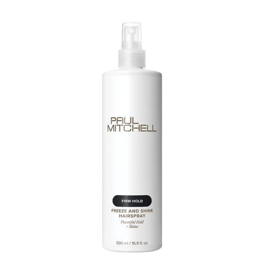 Paul Mitchell Freeze and Shine Hairspray, Powerful Hold + Shine, For Coarse Hair, 16.9 fl oz
