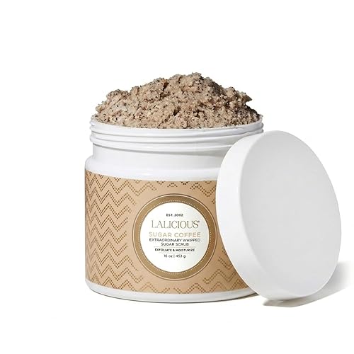 LALICIOUS Sugar Coffee, Sugar Scrub for Body, Exfoliating Body Scrubs for Women Moisturizing Body Exfoliator with Coconut Oil & Honey for Radiant