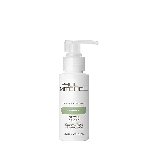 Paul Mitchell Gloss Drops Shine Serum, Frizz-Free Polish, Brilliant Shine, For Medium To Coarse Hair, 2.5 fl. oz