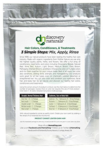 Wine Dark Red Henna Hair Color For All Kit | 100% All Natural Hair Dye & Beard Dye Powder Kit Organic, Herbal & Vegan Chemical & Cruelty Free