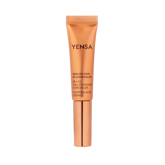 YENSA Skin On Skin BB + CC Full Coverage Concealer - Color Correcting Serum Concealer - Creaseless & Brightening Formula with Hyaluronic Acid