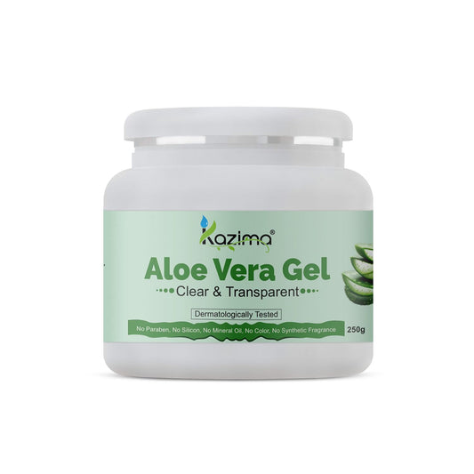 KAZIMA Aloe Vera Gel Raw - 100% Pure Natural Gel - Ideal for Skin Treatment, Face, Acne Scars, Hair Treatment, Moisturizer & Dark Circles (250 Gram) Beauty & Personal Care KAZIMA