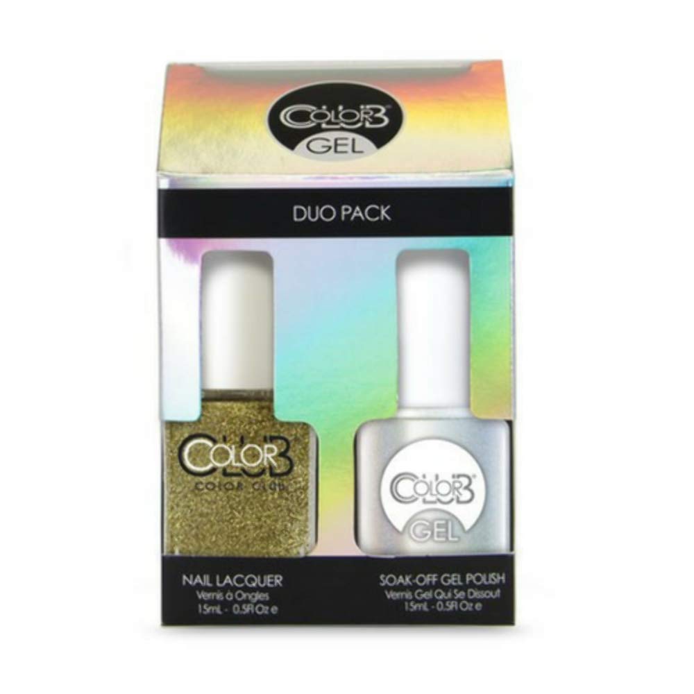 Color Club Gold Glitter Color Club Gel + Lacquer Duo Includes 1 Each Of 05kgel780 and 05a780, 0.5 fluid_ounces Beauty & Personal Care Color Club