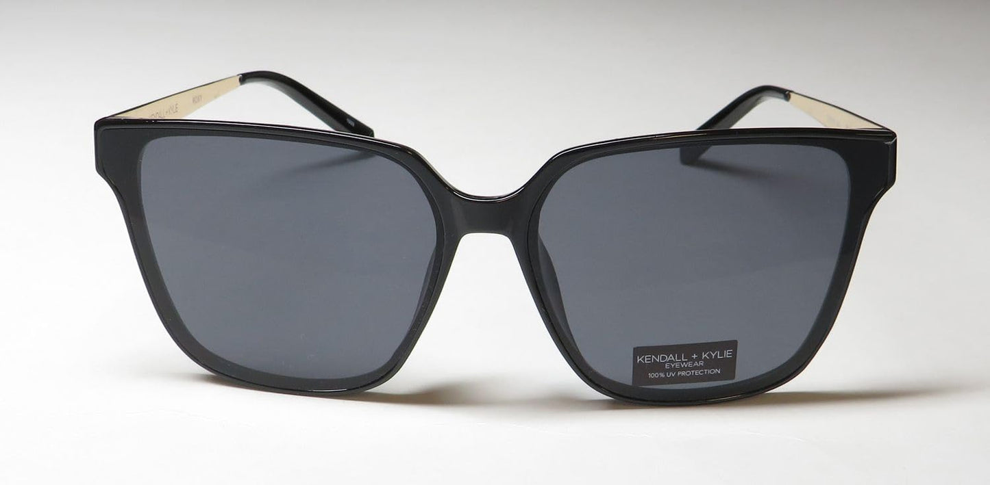 KENDALL + KYLIE Kk5125 Roxy Sunglasses Oversized Lenses 100% Uv/Uvb Protection [66-14-145, black]