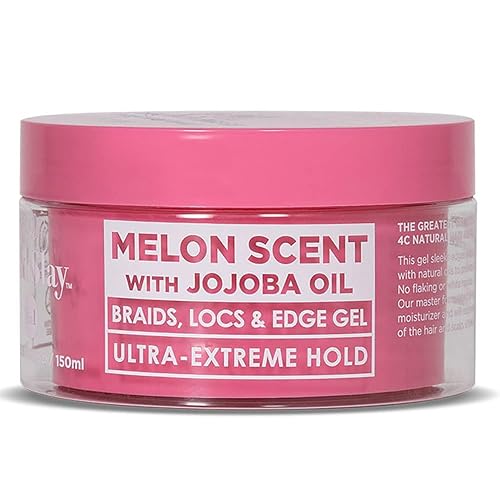 Esha Slick N Slay Braiding Gel: Ultra Hold & Hydrating Gel for Braids, Twists, Locs - Melon Infused, Fast Dry Formula - 5oz