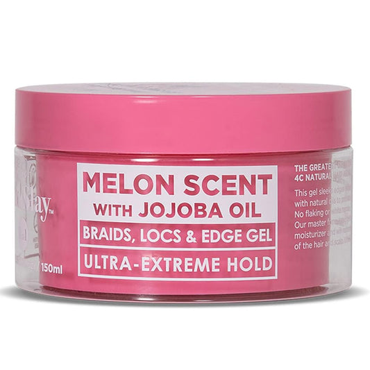 Esha Slick N Slay Braiding Gel: Ultra Hold & Hydrating Gel for Braids, Twists, Locs - Melon Infused, Fast Dry Formula - 5oz