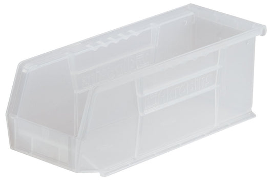 Akro-Mils 30224 AkroBins Plastic Storage Bins, Space-Saving Stackable Bins for Garage, Pantry, Craft Organization, 11" L x 4" W x 4" H, Clear, 12-Pack