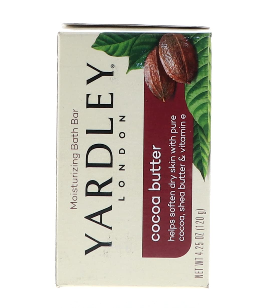 Yardley Bath Bar Cocoa Butter 4 oz (Pack of 2)