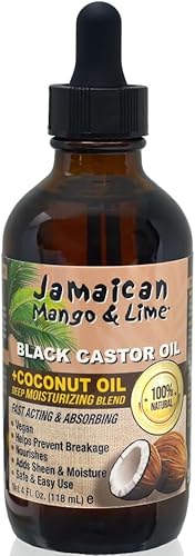 Jamaican Mango & Lime Black Castor Oil - Hair & Scalp Oil for Locs, Braids, Twists & Natural Hair - Strengthens, Moisturizes & Promotes Hair Growth