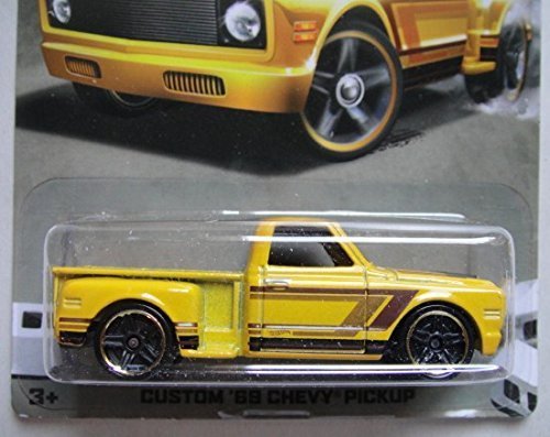HOT WHEELS 2016 RELEASE WAL-MART EXCLUVISE YELLOW CUSTOM '69 CHEVY PICKUP 2/8