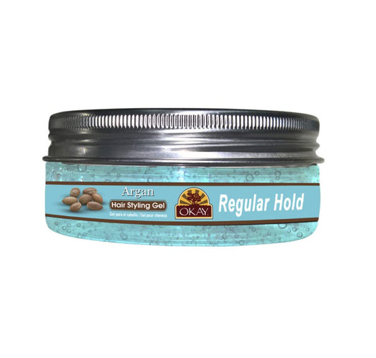 Argan Hair Gel Regular Hold Healthy Conditioning Shine,Leaves Hair Smooth,Conditions Hair No flakes,No stick,No Itch,and Alcohol-Free,For All Hair