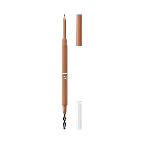 e.l.f. Micro-Fine Brow Pencil, Waterproof Brow Color & Spoolie For Shaping Brows & Creating A Feathered Natural-Looking Finish, Vegan & Cruelty-Free