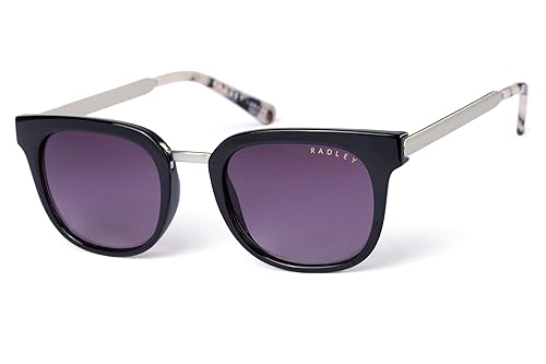 RADLEY London 6510 Womens Round Sunglasses, 49 mm, UV400 Protection, Black