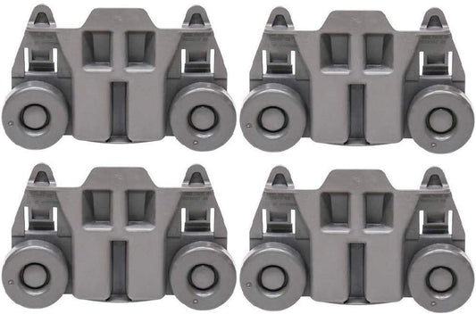 Odowalker Pack of 4 Dishwasher Premium Wheels Lower Rack for Kenmore Elite Dishwasher Replacement Parts W10195417 Kitchen Aid Dishwasher