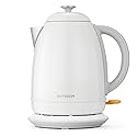 BUYDEEM K640 Stainless Steel Electric Tea Kettle with Auto Shut-Off and Boil Dry Protection, 1.7 Liter Cordless Hot Water Boiler with Swivel Base…