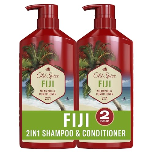 Old Spice Mens 2-in-1 Shampoo and Conditioner Set, Fiji, Coconut & Tropical Wood Scent, For All Hair Types, Healthier, Fuller, Moisturized Looking Beauty and Personal Care Old Spice Default Title