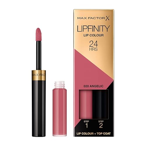 Max Factor Lipfinity Lipstick for Women, # 020 Angelic, 0.14 Ounce