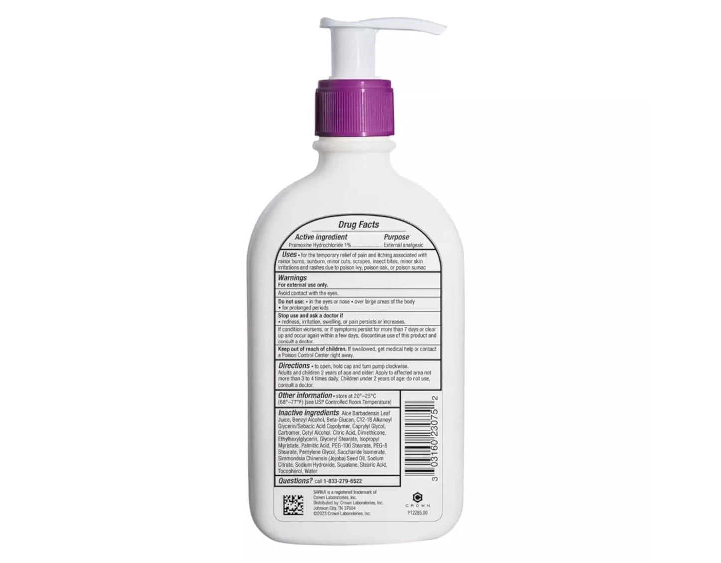 Sarna Sensitive Anti-Itch Lotion, 7.5 Fl. Oz.