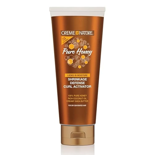 Creme of Nature Pure Honey Define Shrinkage Defense Curl Activator, Moisture-Rich, For Dry, Dehydrated Hair, Haircare Gift for Women, 10.5 oz