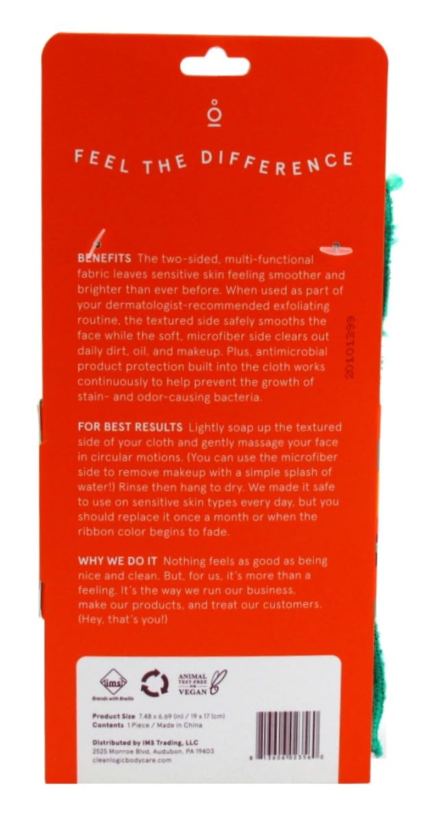 Clean Logic Bath & Body Dual Texture Face Cloth (Pack of 3)