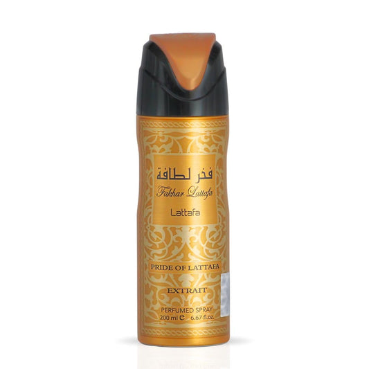 Lattafa Fakhar Gold Extrait for Men - Fresh, Spicy, Floral, Leather - Perfumed Deodorant Spray, 6.67 Ounce / 200 ml Beauty and Personal Care Lattafa