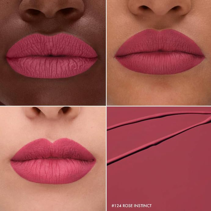 SEPHORA Collection Cream Lip Stain - 124 Rose Instinct (matte midtone rose) 0.16 oz. / 5 mL