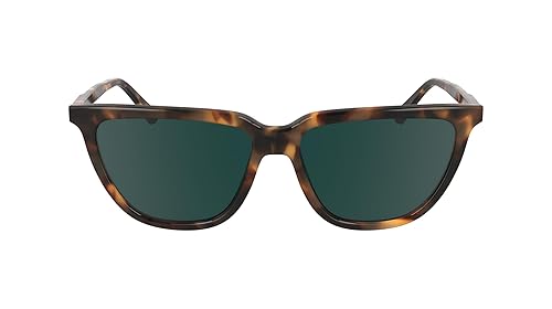 Calvin Klein Women's Sunglasses CK24537S - Milky Brown Havana with Solid Petrol Lens