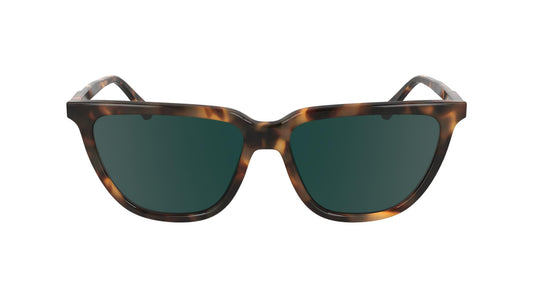 Calvin Klein Women's Sunglasses CK24537S - Milky Brown Havana with Solid Petrol Lens