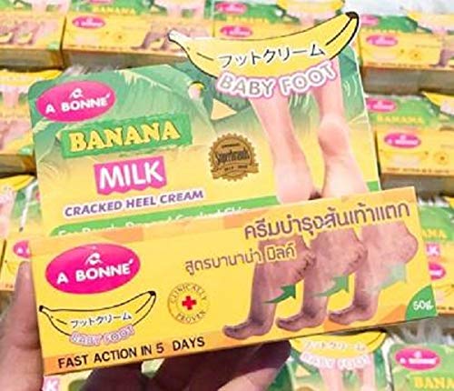 A Bonne' Cracked Heel Cream Banana Milk Rescue your feet Eliminate dry skin, Cracked skin 50 g.