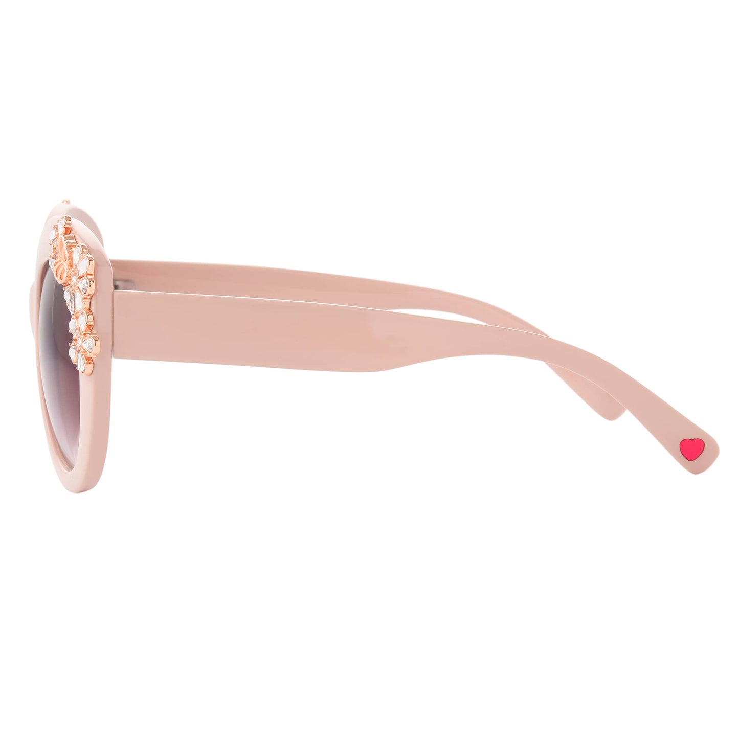 Betsey Johnson Women's Garden Party Sunglasses Round, Pink, 141 mm