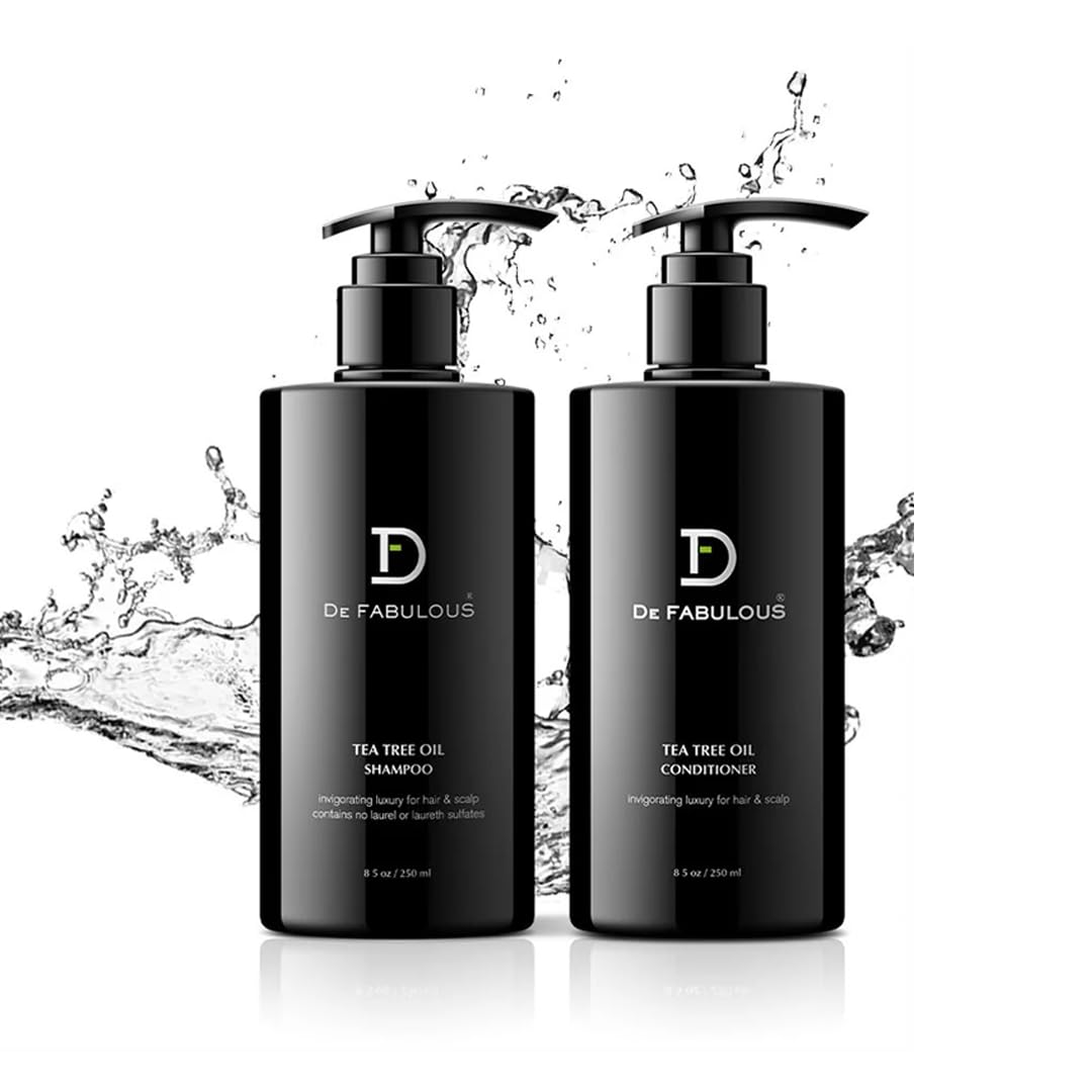 De Fabulous Tea Tree Oil Shampoo and Conditioner Set | (8.5 fl oz)