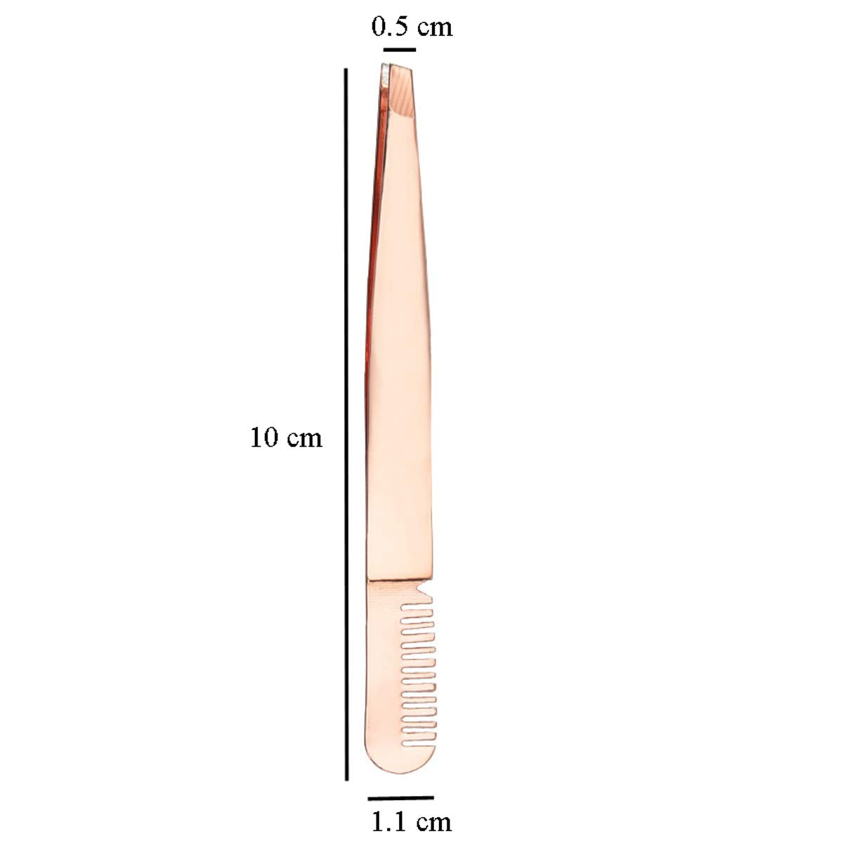2 Pieces Multifunctional Eyebrow Tweezers with Eyebrow Comb False Eyelashes Applicator Tool Makeup Grooming Tool for Eyebrows or Facial Hair(Rose