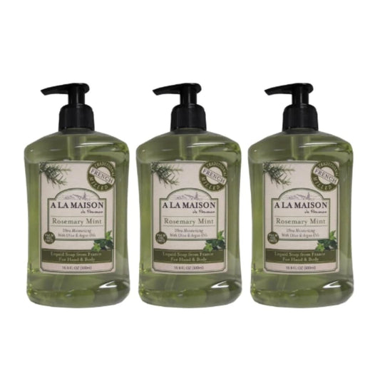 A LA MAISON Rosemary Mint French Liquid Hand Soap - Natural Hand Wash Made with Essential Oils - Biodegradable, Plant-Based, Vegan, Cruelty-Free Beauty & Personal Care A LA MAISON