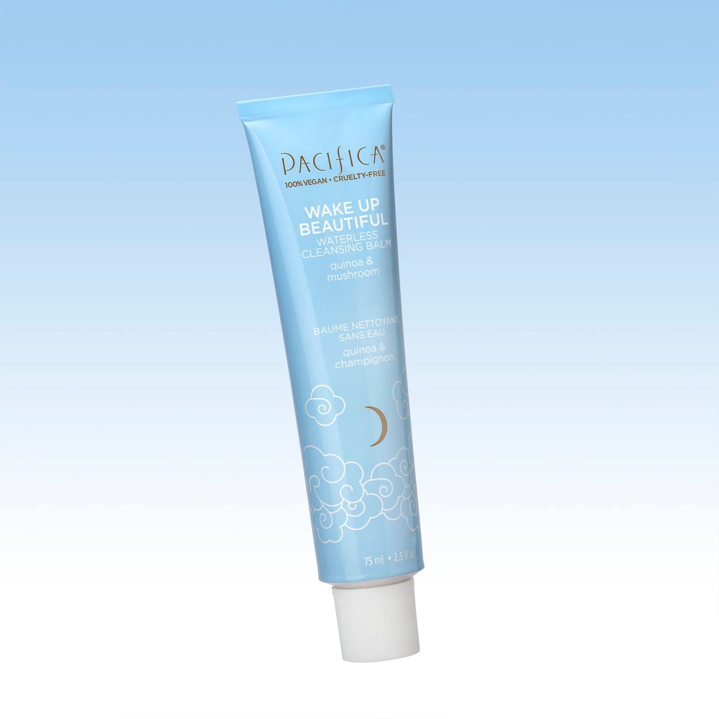 Pacifica Wake Up Beautiful Cleansing Balm & Makeup Remover - 2-in-1 Waterless Face Cleanser for Dry & Sensitive Skin, Hydrating No-Rinse Balm