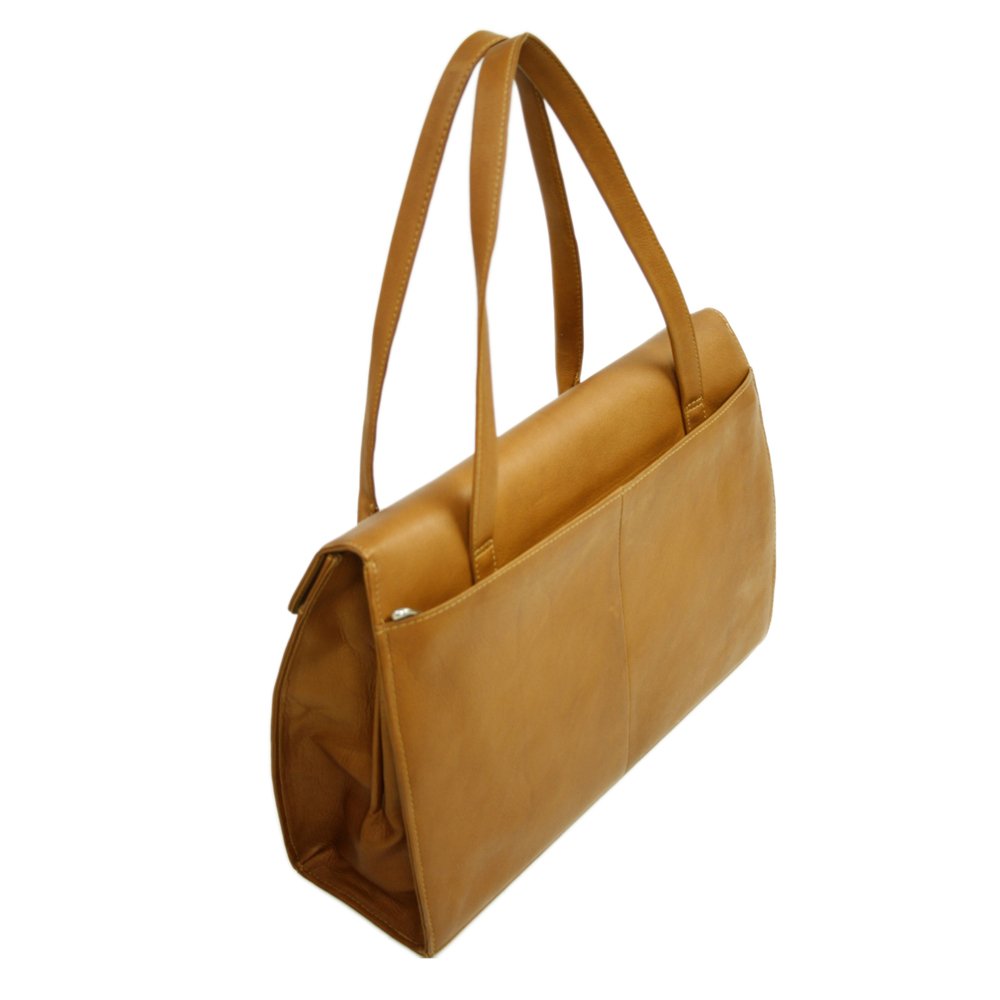 Piel Leather Ladies Computer Portfolio, Saddle, One Size