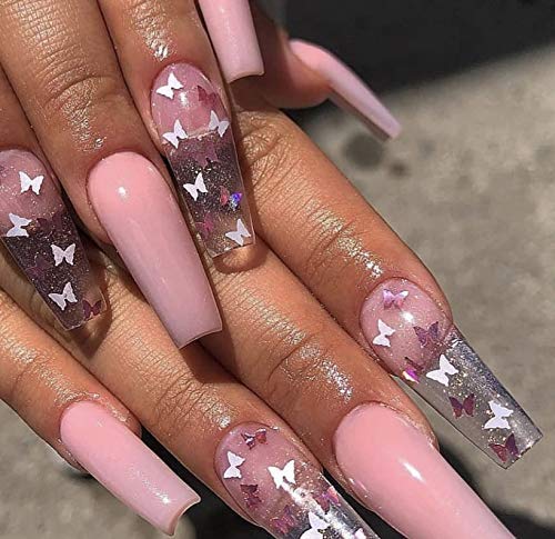 Pink Butterfly Face & Body Glitter - Chunky Glitter - Cosmetic Grade - Uses Include: Festival Rave Makeup Face Body Nails Resin Arts & Crafts, Resin
