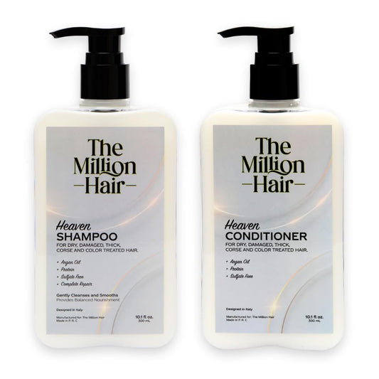 Heaven- Shampoo & Conditioner Set By The Million Hair, 10.1 Fl Oz (Pack of 2), White Beauty & Personal Care The Million Hair Inc