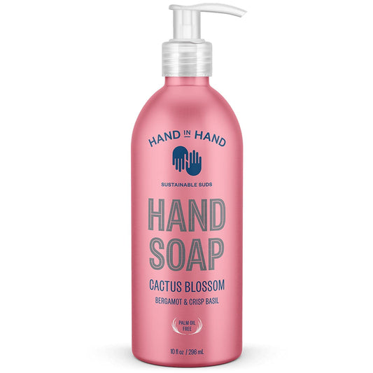 Hand In Hand, Bergamot & Crisp Basil Cactus Blossom Hand Soap, 10 Fl Oz Beauty & Personal Care Hand in Hand