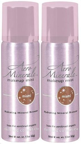 AERO MINERALE Makeup Mist Hydrating Mineral Bronzer MIAMI (PACK OF 2)