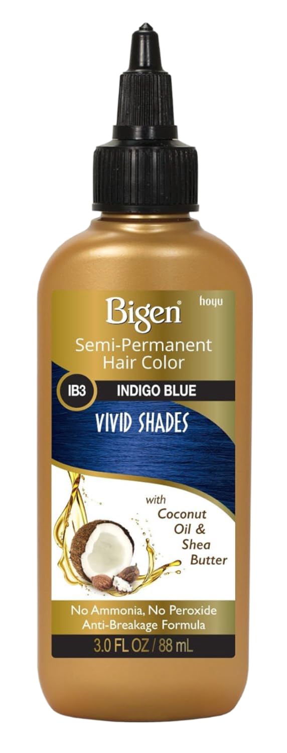 Bigen Semi-Permanent Haircolor #Ib3 Indigo Blue 3 Ounce (88ml) (2 Pack)