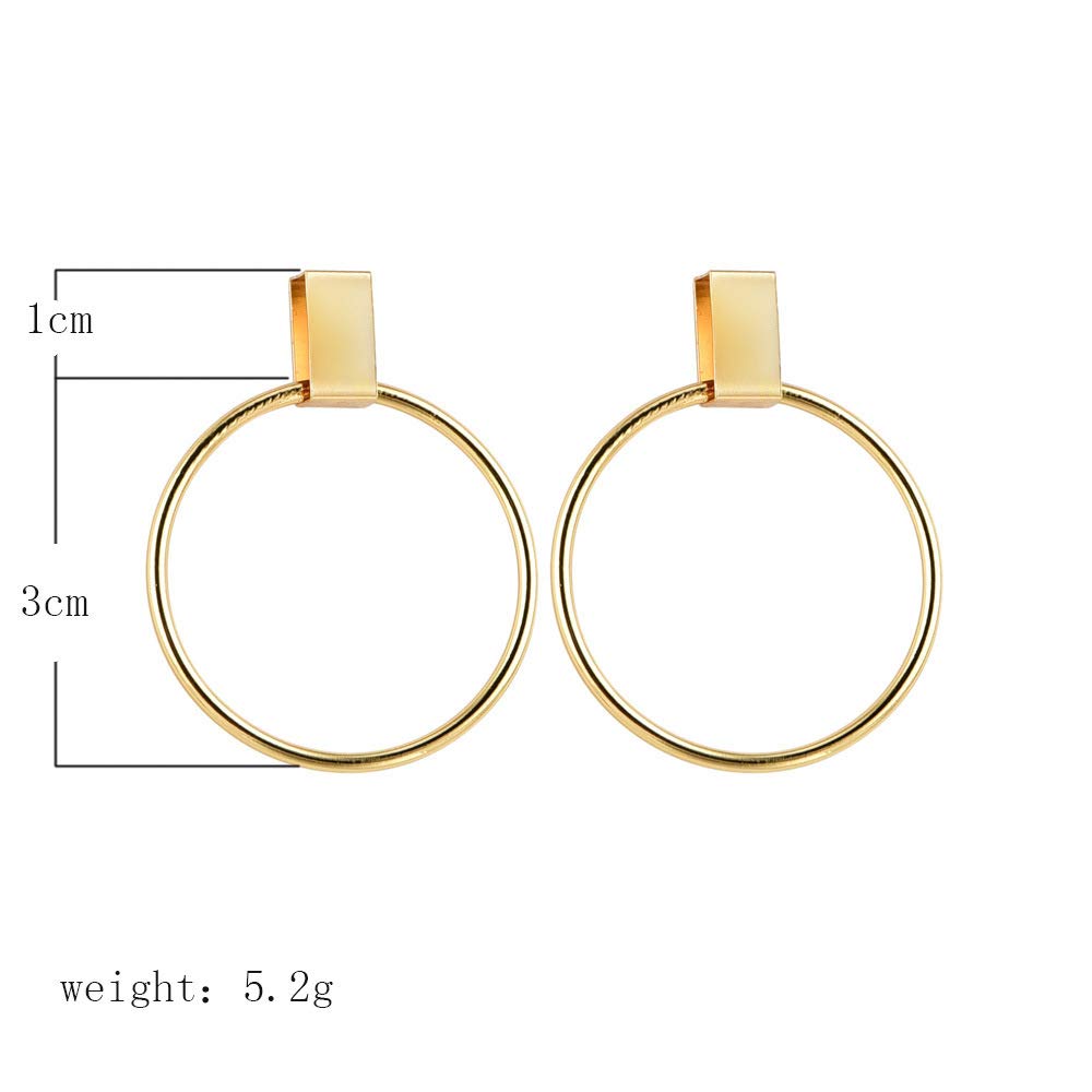 DoubleNine Round Hoops Earrings Boho Circle Geometric Earrings Wedding Bridal Jewelry for Women Girls