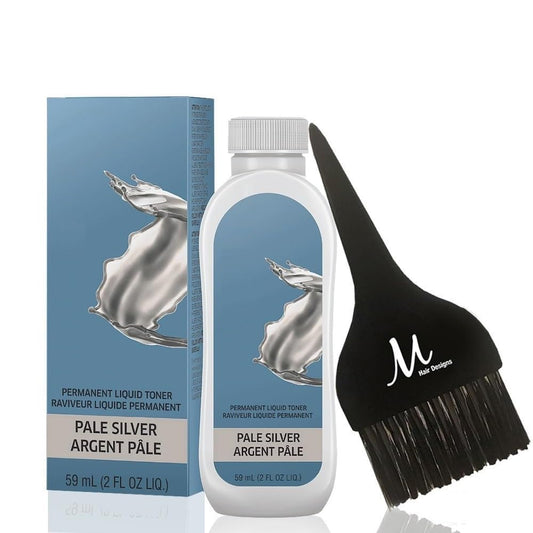 Blondor Pale Silver /81 Liquid Permanent Blondor Toner 2 Fl Oz and M Hair Designs Tint Brush (Bundle)