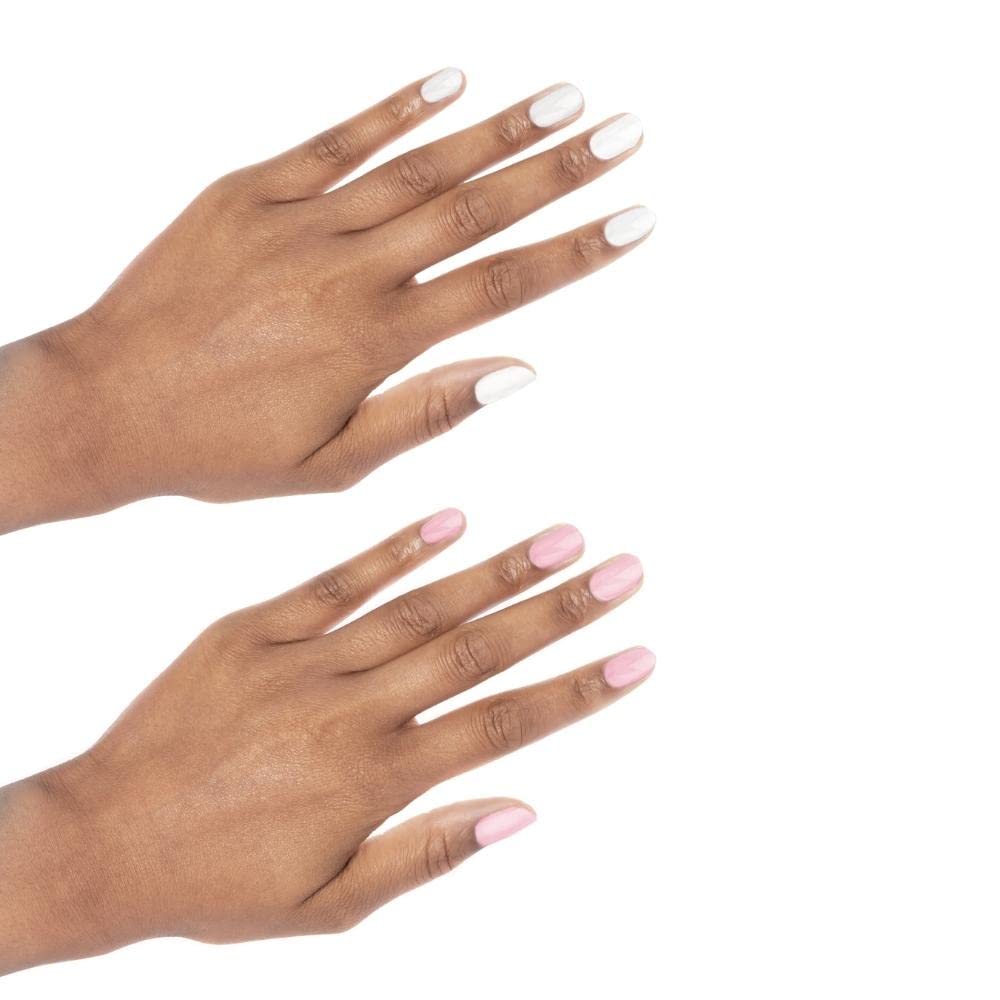 duri Nail Polish, GBD-105 Basic Beauty, French Manicure Classic 3 Piece Set, Tip, Base and Top Coat, Semi Sheer 309 Iced Roses, Quick Drying, Long