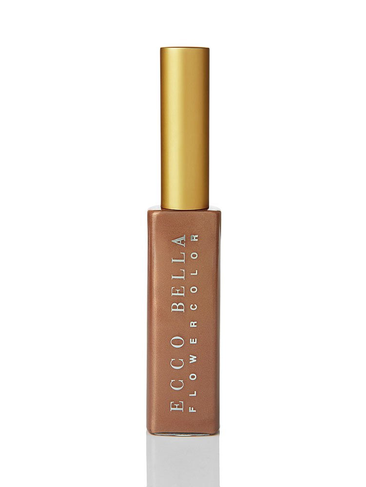 Ecco Bella Natural Lip Gloss - Non-Sticky Moisturizing Lip Shine for Women - Long Lasting Glossy Finish with Flower Cutins - Clean Vegan Formula