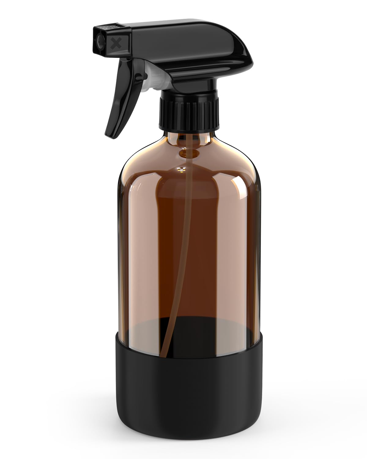 Bontip Amber Glass Spray Bottle with Silicone Sleeve Protection, 16 oz Refillable Spray Bottles for Cleaning Solutions, Plants, Aromatherapy, Facial Beauty and Personal Care Bontip Default Title