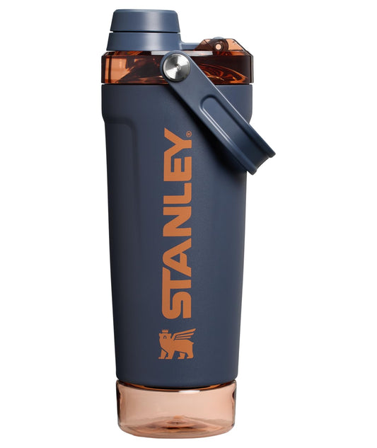 STANLEY Vitalize Shaker Bottle 20 oz | Leakproof Insulated Stainless Steel Shaker Cup | Base Storage and Twist On Fast Flow Lid | Protein Shakes…