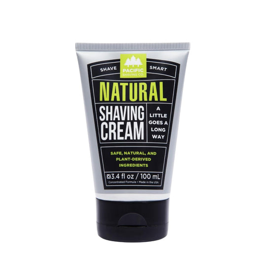 Pacific Shaving Company Natural Shaving Cream - Shea Butter + Vitamin E Shave Cream for Hydrated Sensitive Skin - Clean Formula for a Smooth