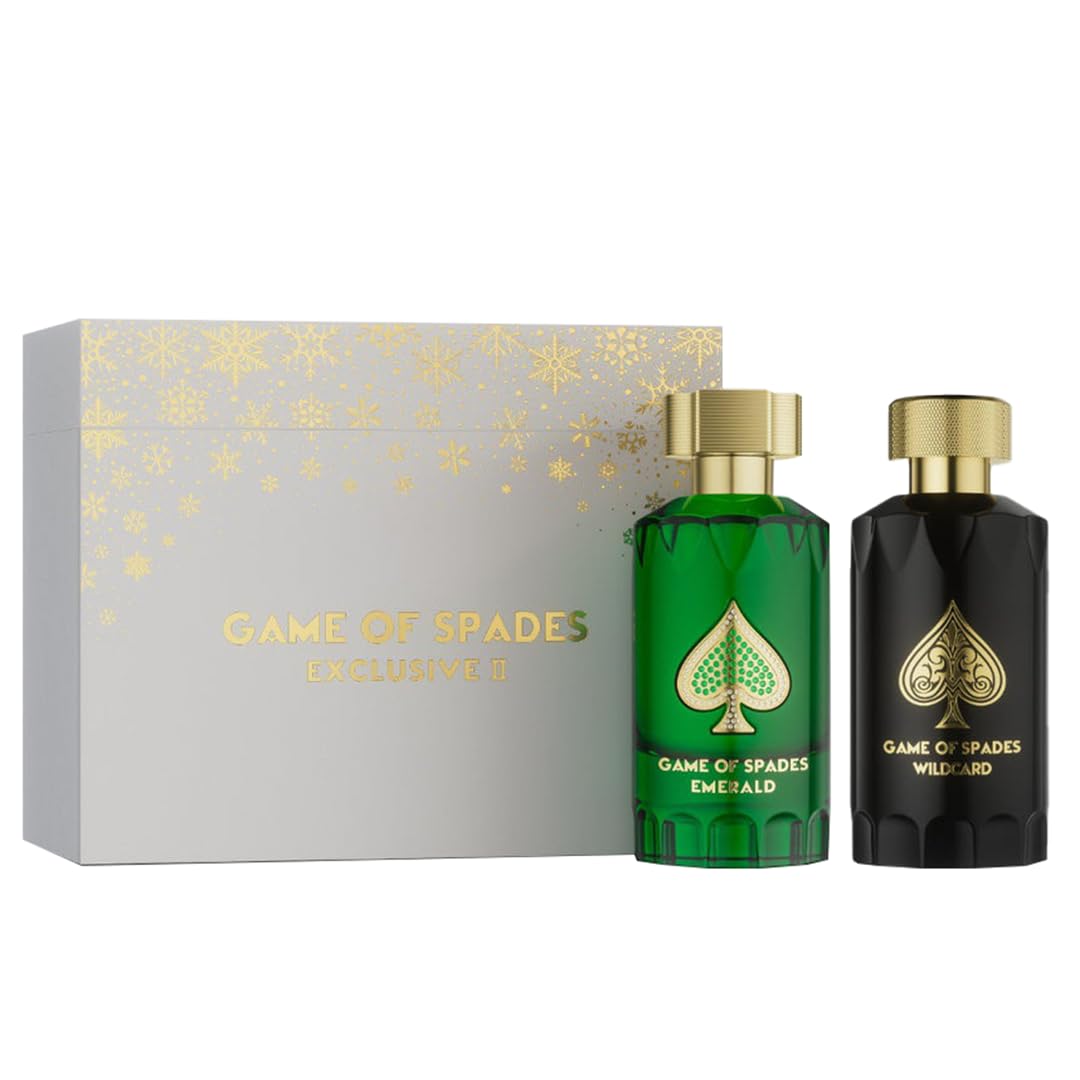 Jo Milano EXCLUSIVE 2 GIFT SET Paris Game of Spades EXCLUSIVE-2 SET Emerald and Wildcard Parfum 3.4 oz/100ml spray for Unisex ((FRAGRANCE EXPERT'S