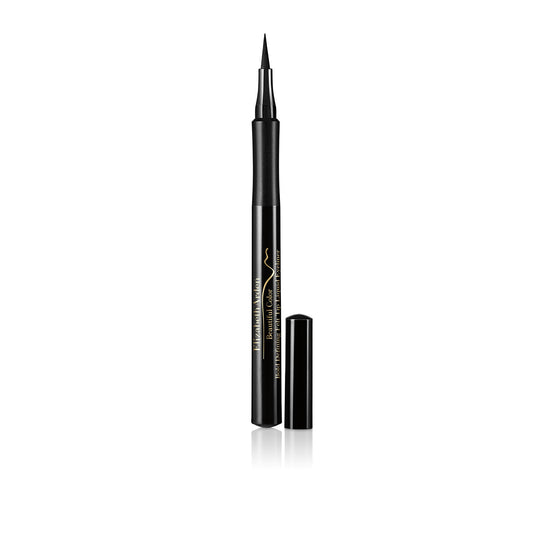 Elizabeth Arden Beautiful Color Bold Defining Felt Tip Liquid Eyeliner, Seriously Black, 0.41 oz.